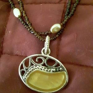 Amber Necklace/ Earrings